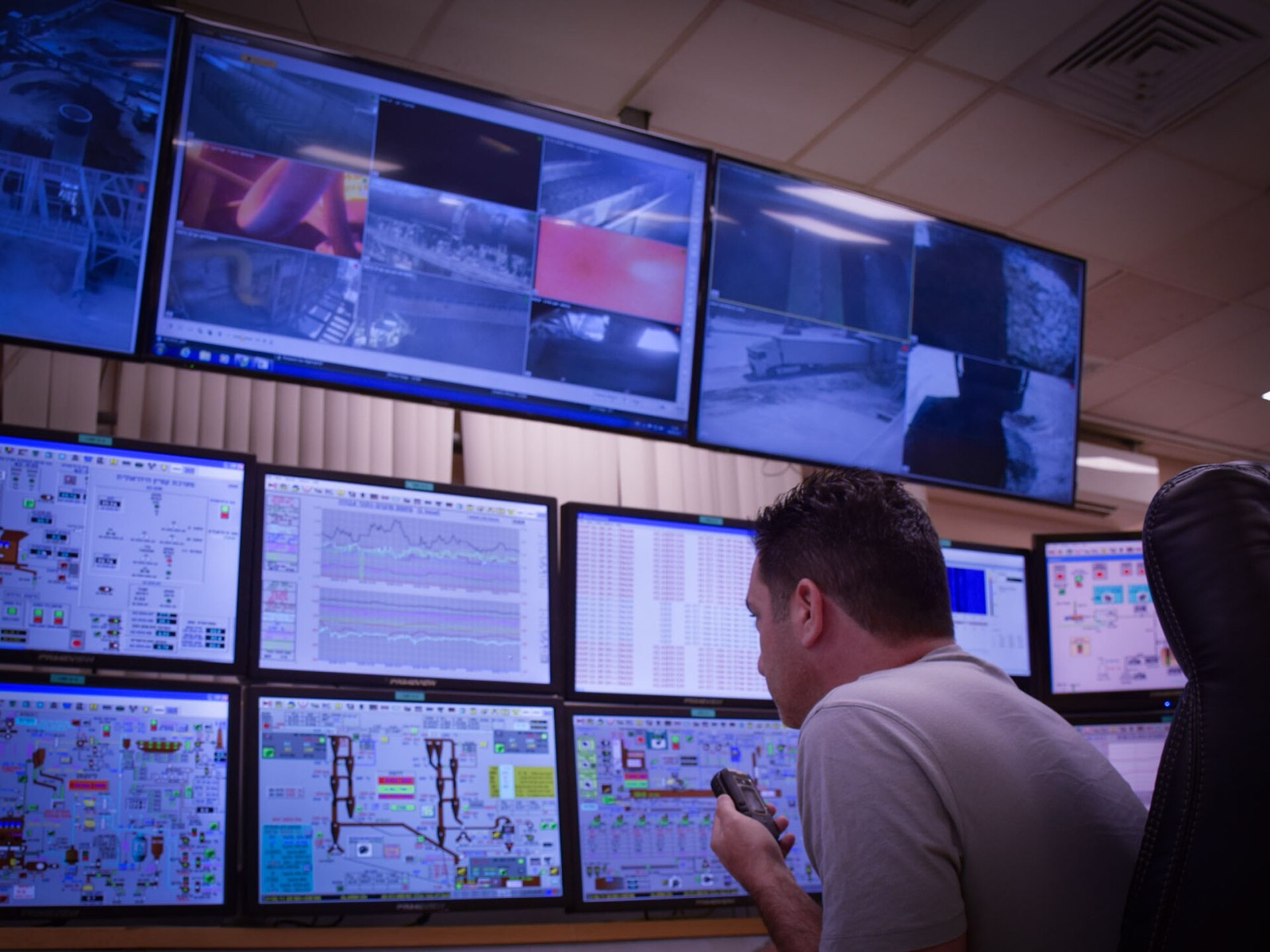 Opérateur en salle de contrôle